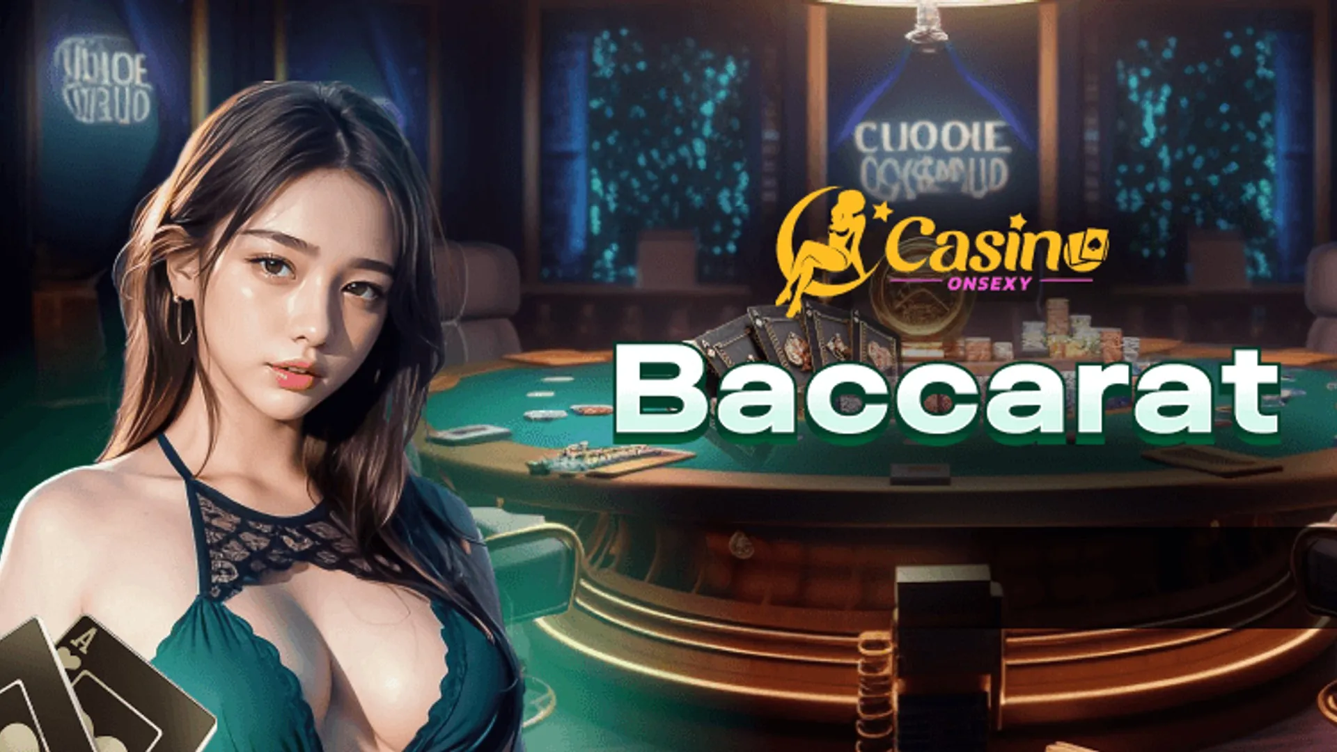 Bàn Baccarat sang trọng với thẻ bài và chip tại XVIP